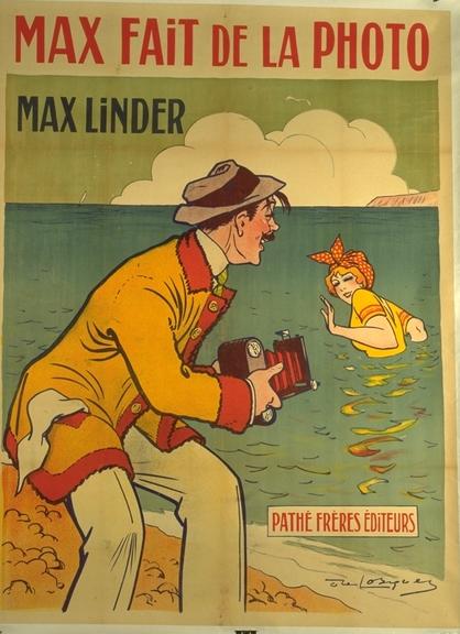 Poster for the Max Linder film `Max Fait de la Photo'. Lithograph in colours