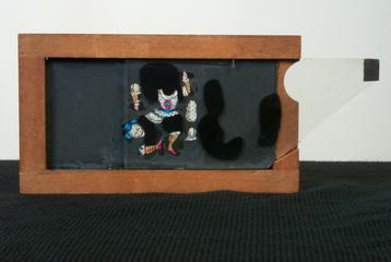 Magic lantern slide: Dismembered clown