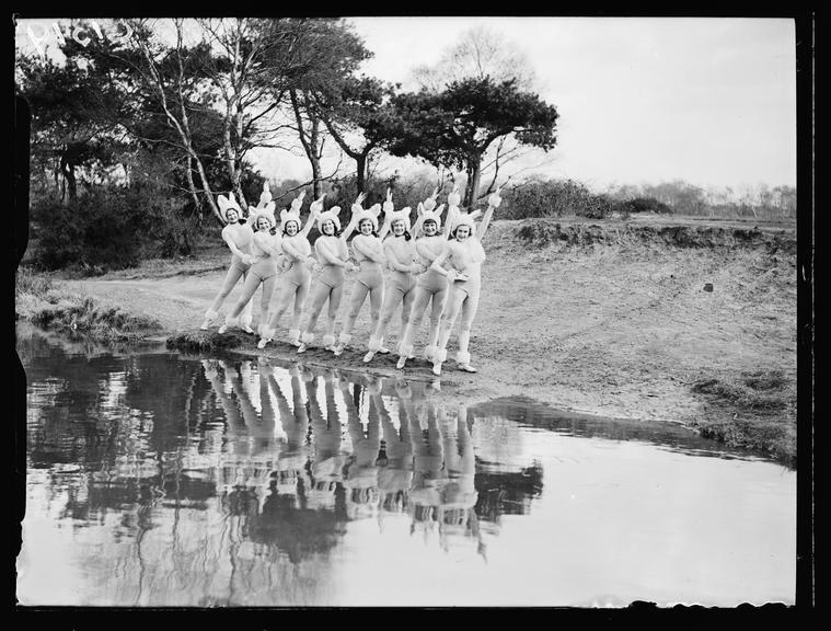 The Sherman Fisher Palladium Girls rehearsing their Bunny