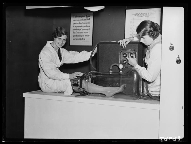 Demonstrating a machine at a medical exhibition
    A photograph