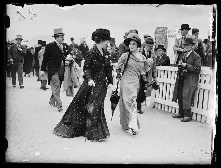 Two women at Royal Ascot
A photograph of two women walking