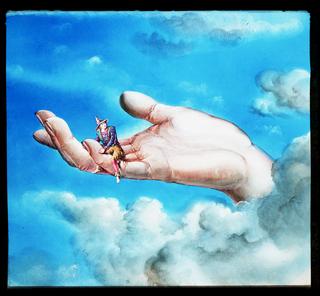 Lantern slide: Giant Hand from 'The Heart of Stone'