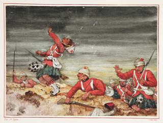 Scottish soldiers at the Battle of Tel-el-Kebir