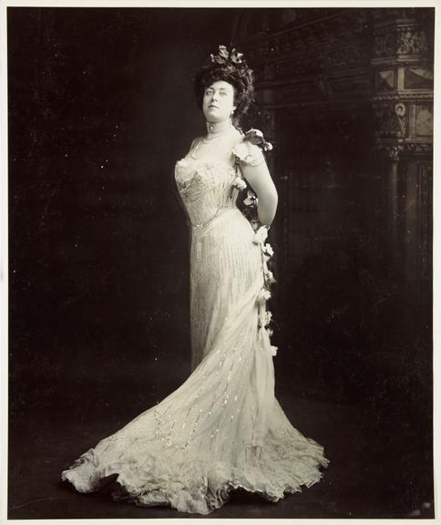 Woman in a sequinned dress