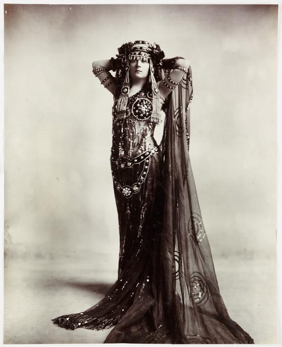 Woman dressed in an Egyptian-style costume
    A photograph of a