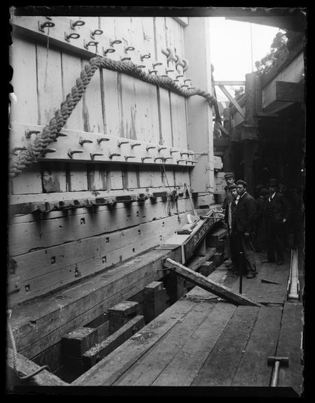 Launch of the 'Black Prince', Thames Iron Works