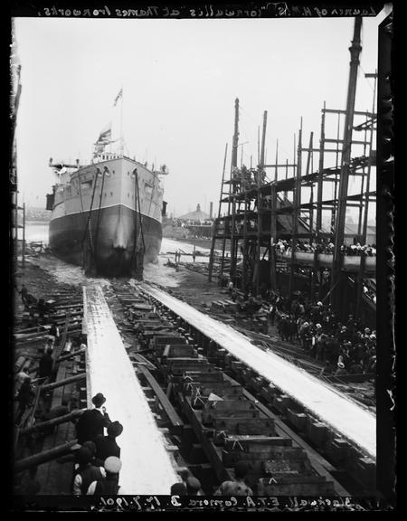 'Launch Of HMS Cornwallis At Thames Ironworks, Blackwall'