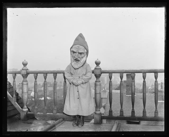 'One Of The Adams Children Wearing Mask On Roof Of Brewery