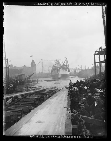 'Launch Of HMS Albion At Blackwall'