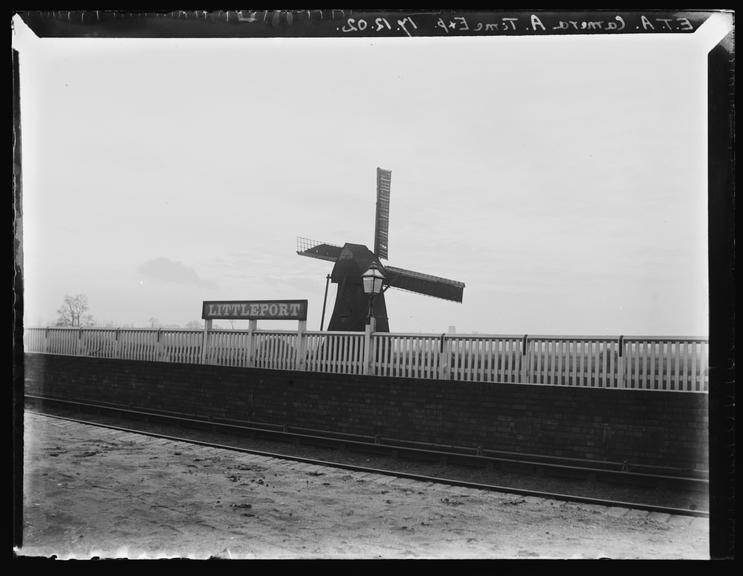 Littleport Railway Station and Windmill