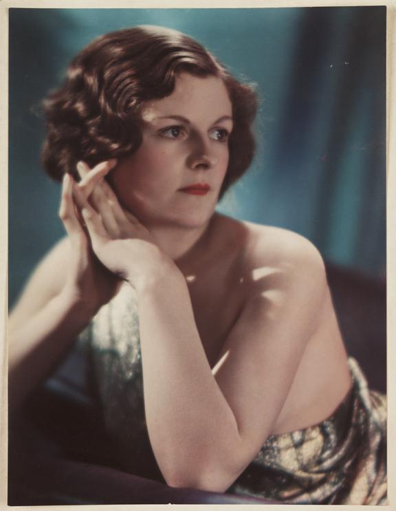 Portrait of a woman, 1931
    A Vivex colour photograph of a woman