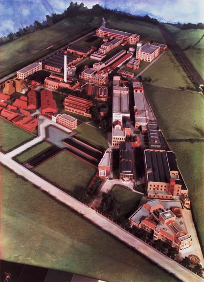 Photograph of model of the Kodak factory