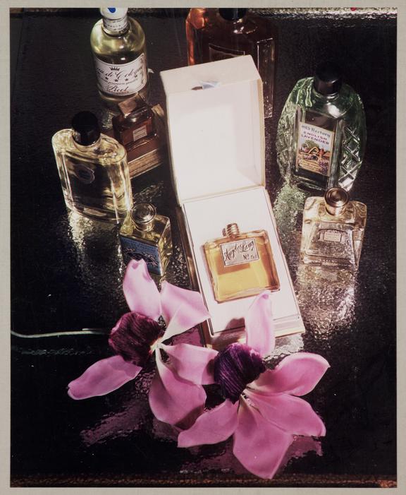 Perfume bottles
    A Dye Transfer colour photograph of a group of