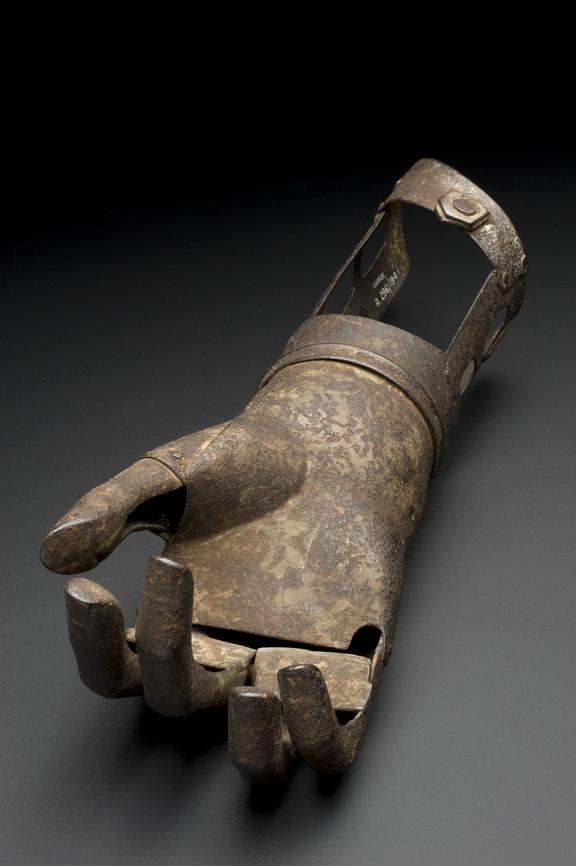 Iron artificial hand and forearm