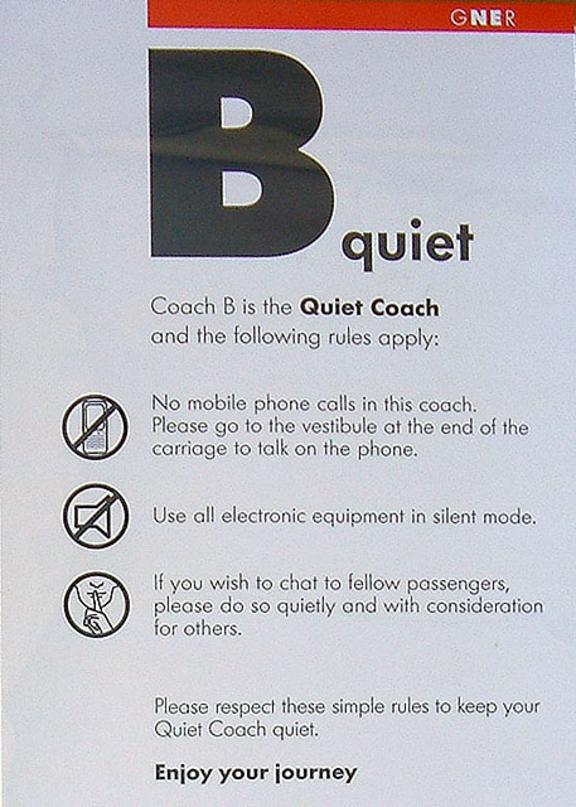 B quiet (notice)