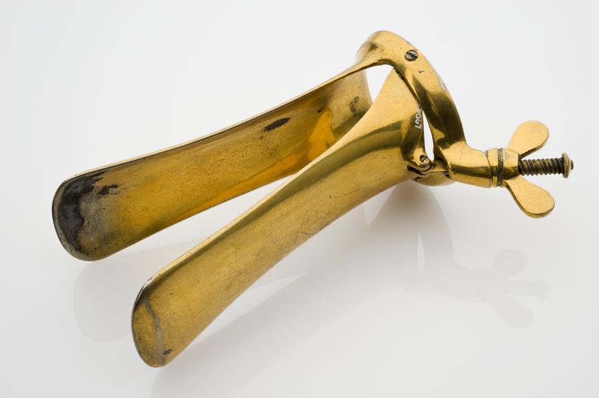 Vaginal speculum, Cusco, brass, by Mathieu of Paris