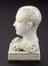 Earthenware phrenological bust, also designed as a penholder