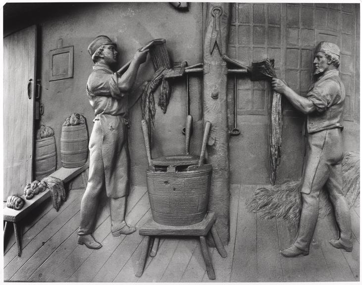 Handcombing - Detail from S.C. Lister Monument, Lister Park Bradford