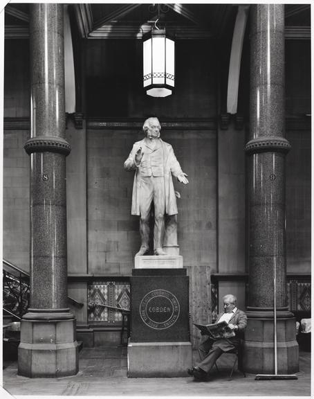 Cobden's Statue, Interior of Wool Exchange, Bradford