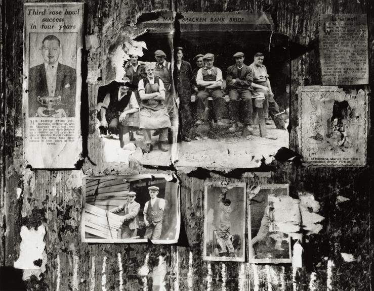 Fading Photographs on Tool Cupboard Door, Dixon's Bobbin Mills, Steeton