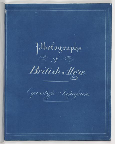 Title Page From 'Photographs of British Algae: Cyanotype Impressions' (book; cyanotype)