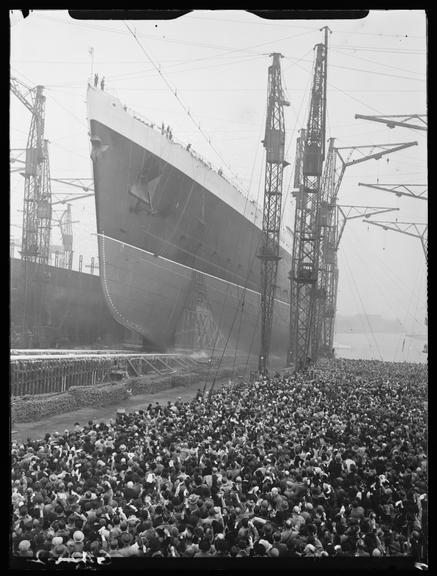 Launching of the Queen Elizabeth at Clydebank