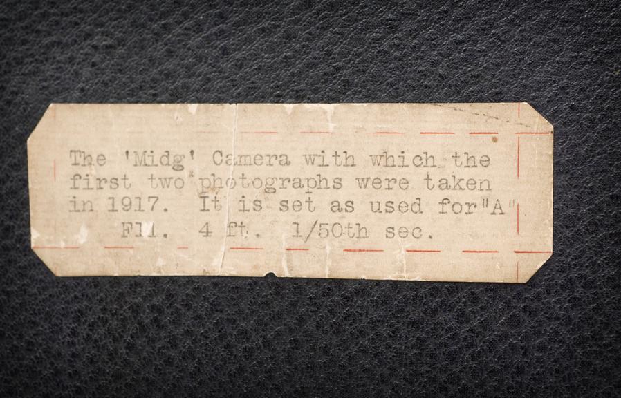 Midg' Camera Used to Make the First Two `Cottingley fairies 