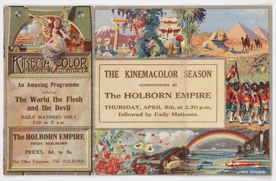 Programme for the Kinemacolor Season at the Holborn Empire