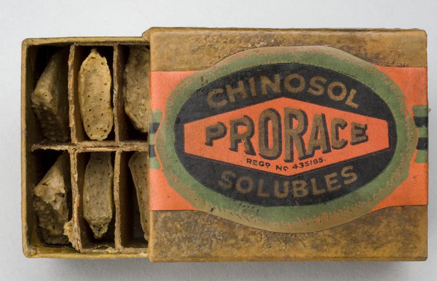 Pessaries, 12, "Prorace" brand, in original carton