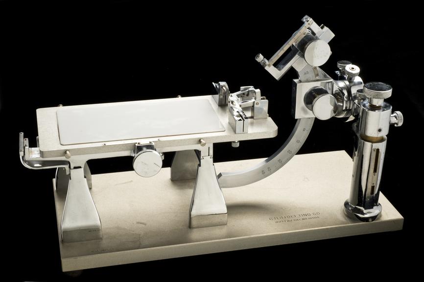 Stellar stereotaxic apparatus for laboratory (rat) use, by C.H