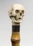 Walking stick with ivory skull