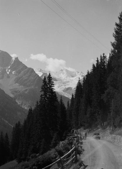 View to snow-capped mountains