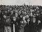 Cheering crowd at a football match