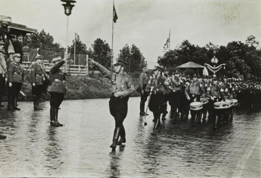 Nazi marching band at AVUS racing track