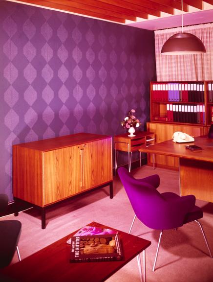 Vibrant interior of study/office