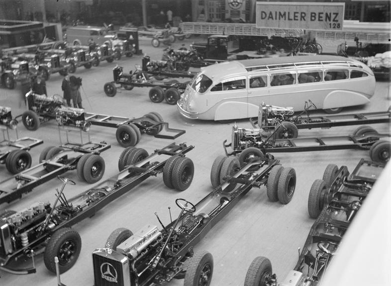 Overview of Daimler Benz display at Berlin Exhibition