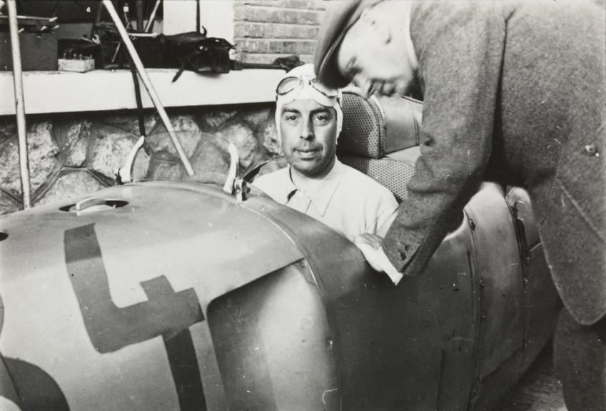 Hermann zu Leiningen in an Auto Union B-Type.