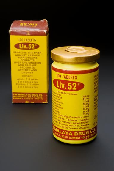 Liver pills, used in Ayurvedic Medicine, Bombay (now Mumbai), India, 1970-1981