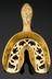 Dental impression tray, bronze, gilt, probably French