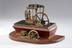 Models of beam engine and horizontal engine on wood base