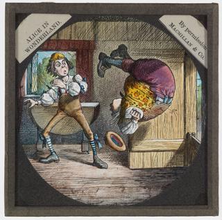 Magic lantern slide depicting Alice's Adventures in Wonderland, Slide 16