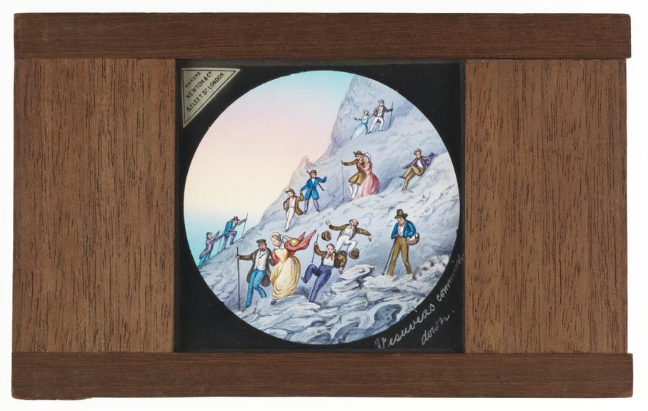 Magic lantern slide: Vesuvius Coming Down