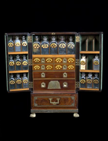 Medicine chest, c 1800.