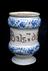 C17 North Italian blue and white albarello vase from Liguria