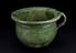 Chamber pot, green glazed earthenware, English, 1501-1700