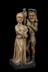 Statue of Saint Radegund being bullied, wood, French