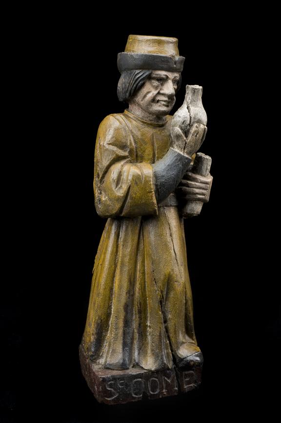 Wooden figure of Saint-Cosmas, twin brother of Saint Damian