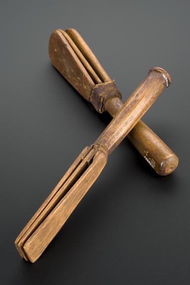 A635021, Wooden leper clapper, English, 17th century