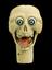 Ivory model of a skull, stylized, with moving eyes