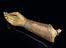 Artificial hand, wood, with leather arm cover, moveable fingers